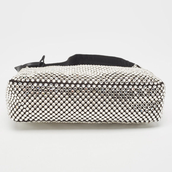 PRADA Black Satin Crystals Re-Edition 2000 Baguette Bag - Picture 6 of 8